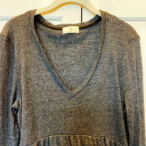 Anthropologie waffle knit top size M